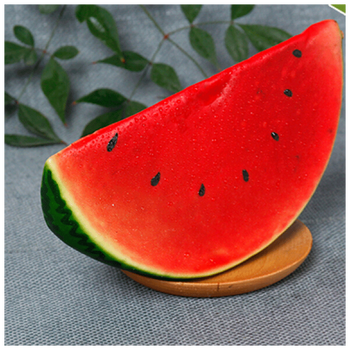 酒店餐厅冷餐菜品刺身拼盘创意点缀花仿真西瓜模型 假西瓜片假水果