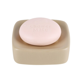 丝普瑞瑞士品牌SPIRELLA创意香皂盒卫生间手工陶瓷简约多色皂碟浴室 哑光米色(单件)