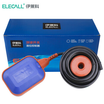 伊莱科（ELECALL）EM15-2-4A 浮球开关液位水位控制器自动液位开关浮球阀A级4米方形