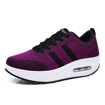 fzmf断码春季透气健步运动鞋休闲妈ma鞋摇摇鞋厚底旅游fd68紫色35