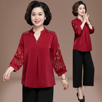高档礼服夏季套装喜妈妈婚礼服年轻款加大码母亲节结服喜婆婆婚宴装中