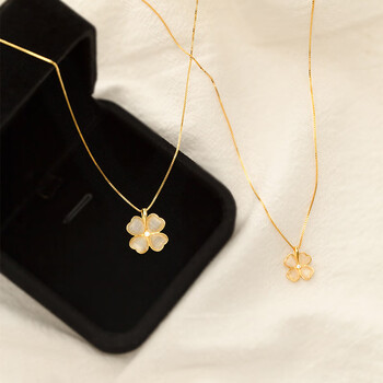 hbhb梵克·雅宝四叶草项链女感轻奢2024新款s925银生日礼物女 实用