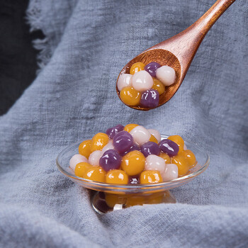 彩色冷冻小芋圆珍珠500g手工鲜芋圆西米露奶茶店专用甜品原料 辅料