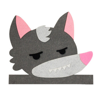 69动物头饰儿童卡通动物头饰表演道具兔子老虎讲故事课本剧大灰狼