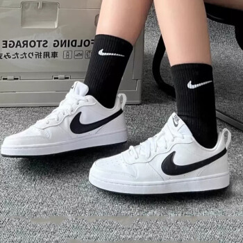 耐克（NIKE）女鞋2024夏新款COURT BOROUGH运动时尚大童鞋低帮休闲板鞋DV5456 DV5456-103 35.5