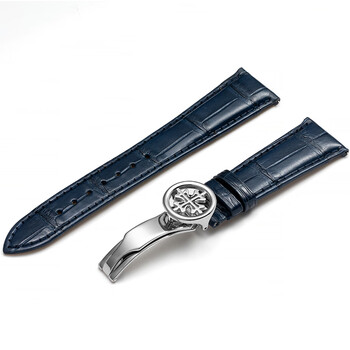 适配百达翡丽原装真皮表带5146 5905 5396 5227 5296 5119鳄鱼皮 深蓝
