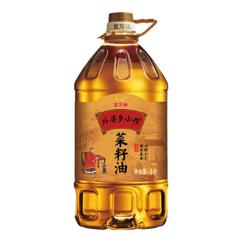 金龙鱼 食用油【保真菜籽油】非转基因 压榨外婆乡 小榨 菜籽油 4L