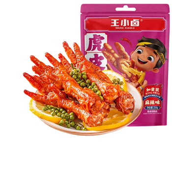 王小卤虎皮凤爪 麻辣味210g (W3) 鸡爪 卤鸡爪 休闲零食 独立包装 麻辣味210g【超推荐】