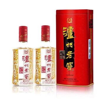 泸州老窖浓香型白酒六年窖头曲铁盒52度500mlx2瓶