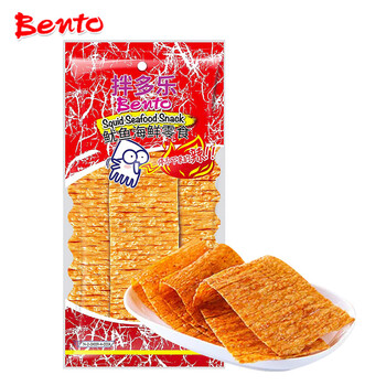 拌多乐泰国bento鱿鱼片进口海味零食超味辣条鱼干辣鱼片甜辣味鱿鱼片20g 甜辣味20g