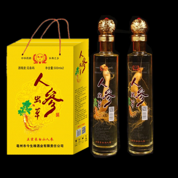 500ml*2瓶(礼盒装)人参虫草酒【图片 价格 品牌 报价】