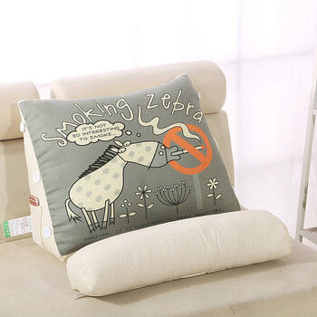 三角卡通靠垫带头枕靠背办公室沙发床头床上大靠枕座椅子汽车抱枕 som