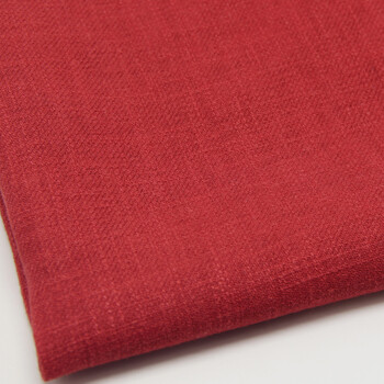 棉麻布料服装面料厚砂洗苎麻复古色秋冬外套裤子亚麻面料 砖红色 【1