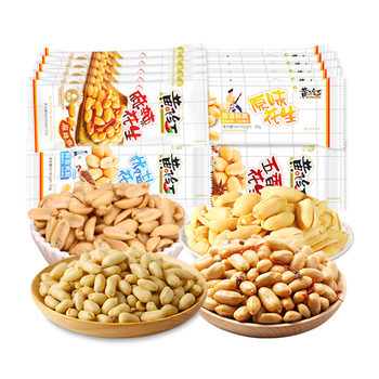 黄飞红（HUANGFEIHONG） 麻辣花生米休闲零食1斤（25g*20包）四口味混合装 组合口味 25g 20袋*四种口味
