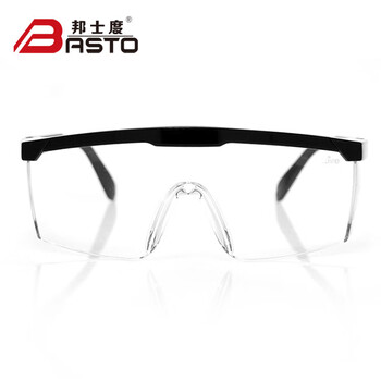 邦士度(BASTO)专业护目镜防冲击劳保防护眼镜防飞溅防风沙防雾眼镜男女AL026 AL026黑框明片（防雾）