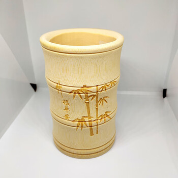 天然无漆竹制品竹筒杯子水杯酒杯茶杯笔筒竹碗刻字工艺品原色 竹节杯