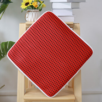 垫子凳子软屁股座垫4d坐垫红色偏软更透气45x45cm厚度约3cm水洗不变形