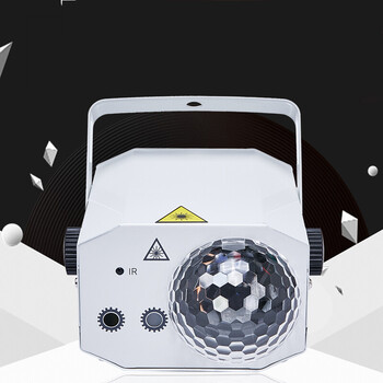 激光魔球灯ktv闪光灯七彩灯房间爆闪酒吧镭射灯蹦迪舞台灯光 白色款