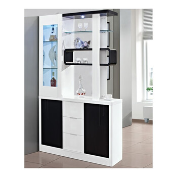 黑白客厅酒柜现代简约屏风间厅柜入户玄关柜隔断门厅柜进门双面鞋 s款