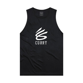 库里篮球背心美式训练服速干宽松男运动球衣健身坎肩无袖T恤定制 黑色 XL