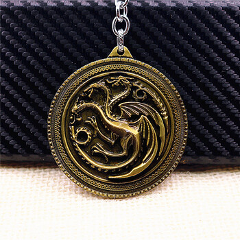 权利权力的游戏钥匙扣周边挂件史塔克坦格利安冰与火之歌家族徽章礼物