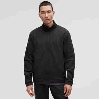 lululemon露露乐蒙 Zeroed In Track 男士吸汗保暖运动休闲夹克外套 Black/黑色 XS