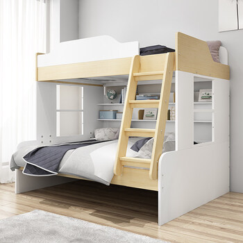 【品牌直营】 双人床上下铺 高低床交错式上下床双层床上下铺床成人