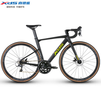 喜德盛（xds） 公路自行车RC618破风车架胖圈碟刹轮组雾黑金青春版700C*500