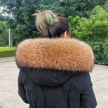 貉子毛真毛毛领子单买狐狸毛领女服帽子 清针色(里布长70毛面宽20)