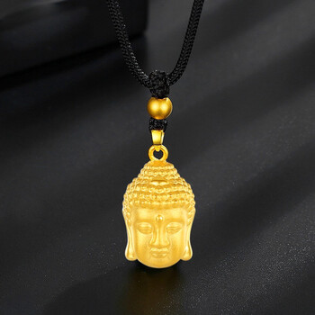 森之瞳520礼物送男女友黄金佛头吊坠男女款999足金如来本命年挂礼物