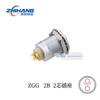 ZHJM深圳智航精密M15航空插座ZGG 2B 2-32芯推拉自锁连接器母座接插件厂家直销 ZGG 2B 2芯插座