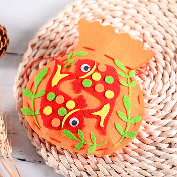 幼儿手工材料包制作新年春节红包福袋不织布手工diy玩具制作 年年有鱼