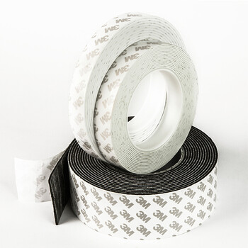 迅宸逸双面胶泡棉加厚泡沫海绵双面胶镜子防水贴黑色25mm宽2mm厚