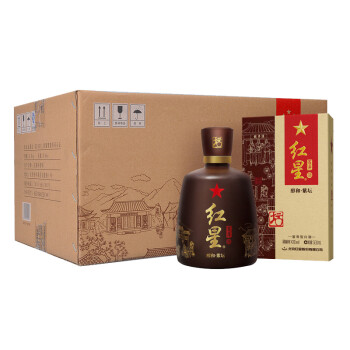 红星 白酒  百年酒醇和紫坛  兼香型 43度 500ml*6瓶 整箱装