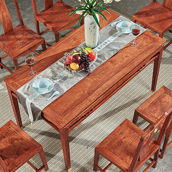 实木方餐桌 新中式餐厅家具  新中式方餐桌 1