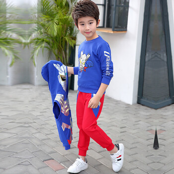 京东直营巴拉 巴拉同款男童网红奥特曼衣服潮冬装套装赛罗儿童装洋气