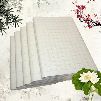 与同四尺对开宣纸竖格方格子宣纸小楷书法抄经练习用纸书法毛笔抄心经