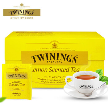 英国川宁(TWININGS) 红茶 沁香柠檬红茶 进口茶叶 冷泡茶 柠檬茶 袋泡茶包 2g*25包 办公室下午茶