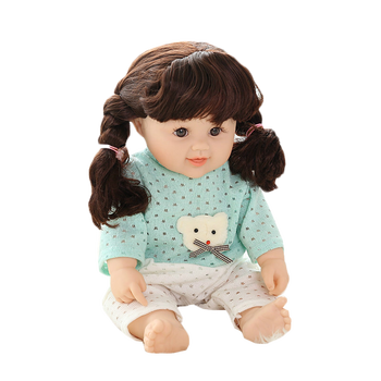 宝宝玩具过家家洋娃娃 孕期授课教具婴女孩 秋装蓝衣 约50厘米娃娃