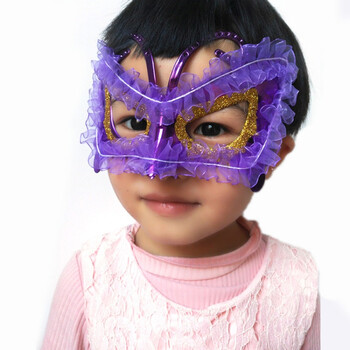 万圣节可爱面具儿童女公主化妆舞会女童舞蹈表演半脸美女蝴蝶面具yjy