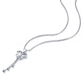 pt950铂金吊坠女款时尚百搭蝴蝶白金项链项坠 定价类(约1.66克)