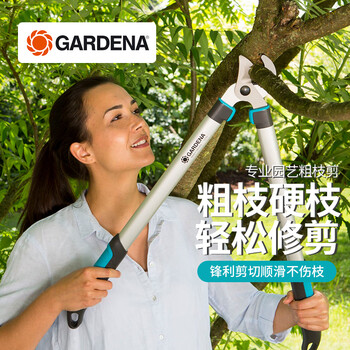 嘉丁拿（GARDENA）德国进口红点大奖园林树枝大力剪专业园艺粗枝剪 大力硬枝剪