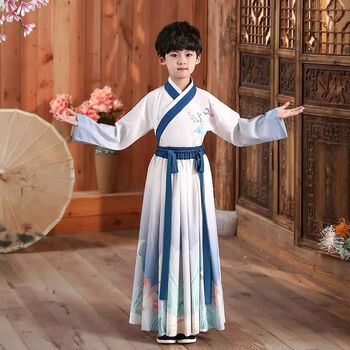 童装汉服男童秋季儿童古装中大童中秋节服装男孩子套装春秋3-15岁公子