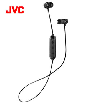 杰伟世（JVC） HA-FX101BT 颈挂式蓝牙耳机 重低音摇滚音乐耳机 运动跑步时尚出街通用 黑色