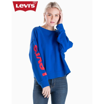 Levi's李维斯女士宽松短款长袖卫衣69629-0000Levis 蓝色 M