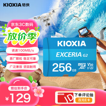 铠侠（Kioxia）256GB TF(microSD)存储卡 G2 系列 U3 A1 V30 行车记录仪&安防监控手机专用内存卡