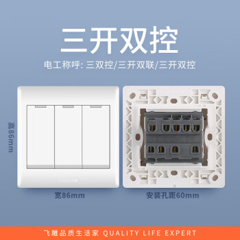 飞雕开关接线图实物图图片