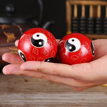 中老年人练手球球肌肉放松按摩球筋膜球sn3679 红色六小太极纸盒装