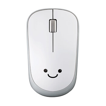 elecom鼠标日本elecom无线鼠标可爱笑脸便携女生粉色迷你笔记本电脑杰