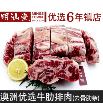 牛腩肉塊牛肋條 澳洲進口新鮮生牛肉冷凍生鮮雪花牛肉500g【圖片 價格